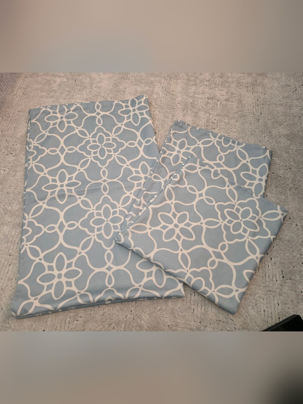 2 window curtain panels 63"L x 38"W